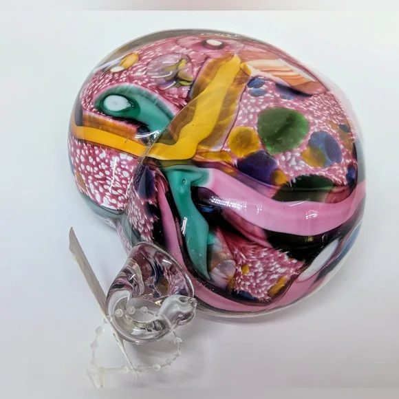 SOLD - Art Ciccotti Large Hand Blown Art Glass Heart - Picture 3 of 8